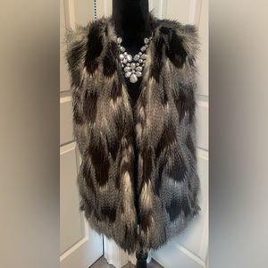 Sun & Shadow Faux Fur Vest